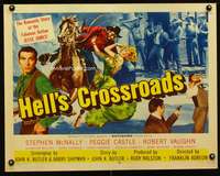 c197 HELL'S CROSSROADS half-sheet movie poster '57 sexy Peggy Castle!