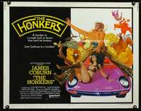 c204 HONKERS half-sheet movie poster '72 James Coburn, Lois Nettleton