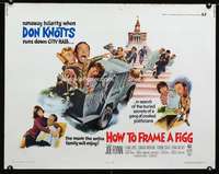 c210 HOW TO FRAME A FIGG half-sheet movie poster '71 Don Knotts, Joe Flynn