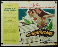 c213 HURRICANE half-sheet movie poster R45 Dorothy Lamour, Jon Hall