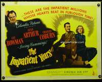 c221 IMPATIENT YEARS style B half-sheet movie poster '44 Jean Arthur, Coburn