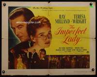 c222 IMPERFECT LADY style B half-sheet movie poster '46 Milland, Wright