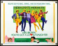 c292 MRS BROWN YOU'VE GOT A LOVELY DAUGHTER half-sheet movie poster '68