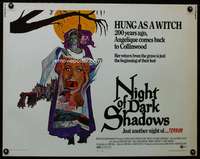 c303 NIGHT OF DARK SHADOWS half-sheet movie poster '71 wild freaky image!
