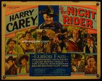 c304 NIGHT RIDER half-sheet movie poster '32 cowboy Harry Carey!
