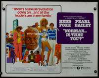 c306 NORMAN IS THAT YOU half-sheet movie poster '76 Redd Foxx, Bailey