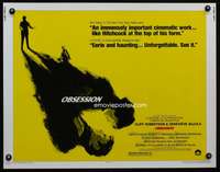 c307 OBSESSION half-sheet movie poster '76 Brian De Palma horror!