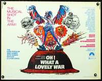 c308 OH WHAT A LOVELY WAR half-sheet movie poster '69 cool Kossin art!