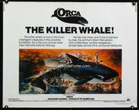 c316 ORCA half-sheet movie poster '77 The Killer Whale, John Berkey art!