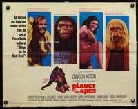c326 PLANET OF THE APES half-sheet movie poster '68 Charlton Heston
