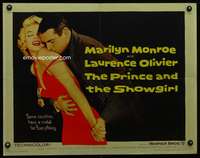 c329 PRINCE & THE SHOWGIRL half-sheet movie poster '57 Marilyn Monroe