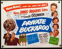 c331 PRIVATE BUCKAROO half-sheet movie poster R53 Andrews Sisters, Shemp!