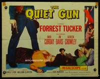 c335 QUIET GUN half-sheet movie poster '57 Forrest Tucker, Mara Corday