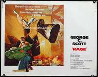 c337 RAGE half-sheet movie poster '72 George C. Scott, G. Akimoto art!