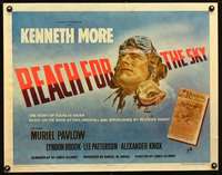 c340 REACH FOR THE SKY half-sheet movie poster '57 aviator Kenneth More!