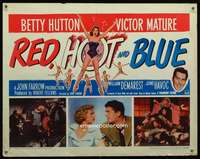 c342 RED, HOT & BLUE style B half-sheet movie poster '49 Betty Hutton