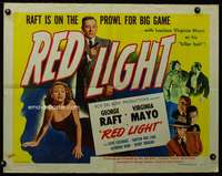 c341 RED LIGHT style B half-sheet movie poster '49 George Raft, sexy Mayo!