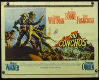 c346 RIO CONCHOS half-sheet movie poster '64 Boone, Whitman, Franciosa