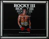 c352 ROCKY III half-sheet movie poster '82 Sylvester Stallone, boxing!