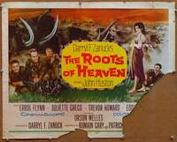 c355 ROOTS OF HEAVEN half-sheet movie poster '58 Errol Flynn in Africa!