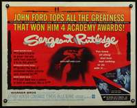 c366 SERGEANT RUTLEDGE half-sheet movie poster '60 John Ford western!