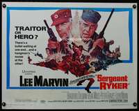 c367 SERGEANT RYKER half-sheet movie poster '68 Lee Marvin, Korean War!