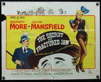c374 SHERIFF OF FRACTURED JAW half-sheet movie poster '59 Jayne Mansfield