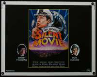 c377 SILENT MOVIE half-sheet movie poster '76 Mel Brooks, Marty Feldman