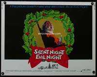 c378 SILENT NIGHT EVIL NIGHT half-sheet movie poster '75 X-mas horror!