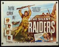 c379 SILENT RAIDERS half-sheet movie poster '54 they're comin' in!