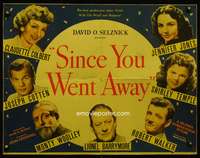 c380 SINCE YOU WENT AWAY half-sheet movie poster '44 Shirley Temple