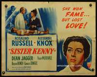 c382 SISTER KENNY style B half-sheet movie poster '46 Rosalind Russell