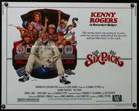 c383 SIX PACK half-sheet movie poster '82 Kenny Rogers, car racing!