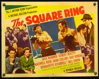 c390 SQUARE RING half-sheet movie poster '55 great close boxing image!
