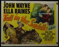 c402 TALL IN THE SADDLE half-sheet movie poster '44 John Wayne, Raines