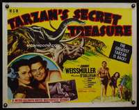 c407 TARZAN'S SECRET TREASURE B half-sheet movie poster R48 Weissmuller