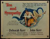 c408 TEA & SYMPATHY half-sheet movie poster '56 Kerr, classic tagline!