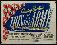 c414 THIS IS THE ARMY half-sheet movie poster '43 Irving Berlin musical!