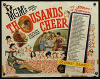 c417 THOUSANDS CHEER style B half-sheet movie poster '43 Al Hirschfeld art!