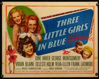 c419 THREE LITTLE GIRLS IN BLUE half-sheet movie poster '46 June Haver