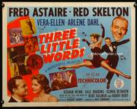 c420 THREE LITTLE WORDS style B half-sheet movie poster '50Astaire,Skelton