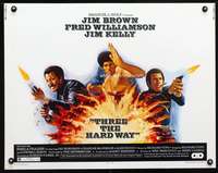 c421 THREE THE HARD WAY half-sheet movie poster '74 Jim Brown, Williamson