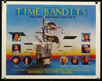 c426 TIME BANDITS half-sheet movie poster '81 John Cleese, Sean Connery