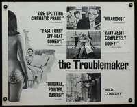 c440 TROUBLEMAKER half-sheet movie poster '64 Buck Henry wrote & acted!