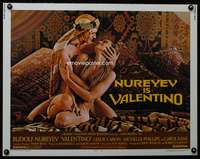 c449 VALENTINO half-sheet movie poster '77 Rudolf Nureyev, bio!