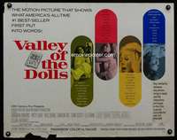 c450 VALLEY OF THE DOLLS half-sheet movie poster '67 sexy Sharon Tate!