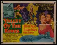 c451 VALLEY OF THE KINGS style B half-sheet movie poster '54 Robert Taylor, Parker