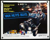 c452 VAN NUYS BLVD half-sheet movie poster '79 cruising in hot rods!