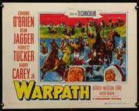 c467 WARPATH half-sheet movie poster '51 Edmond O'Brien, Dean Jagger
