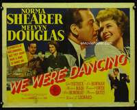 c469 WE WERE DANCING yellow style half-sheet movie poster '42 Norma Shearer